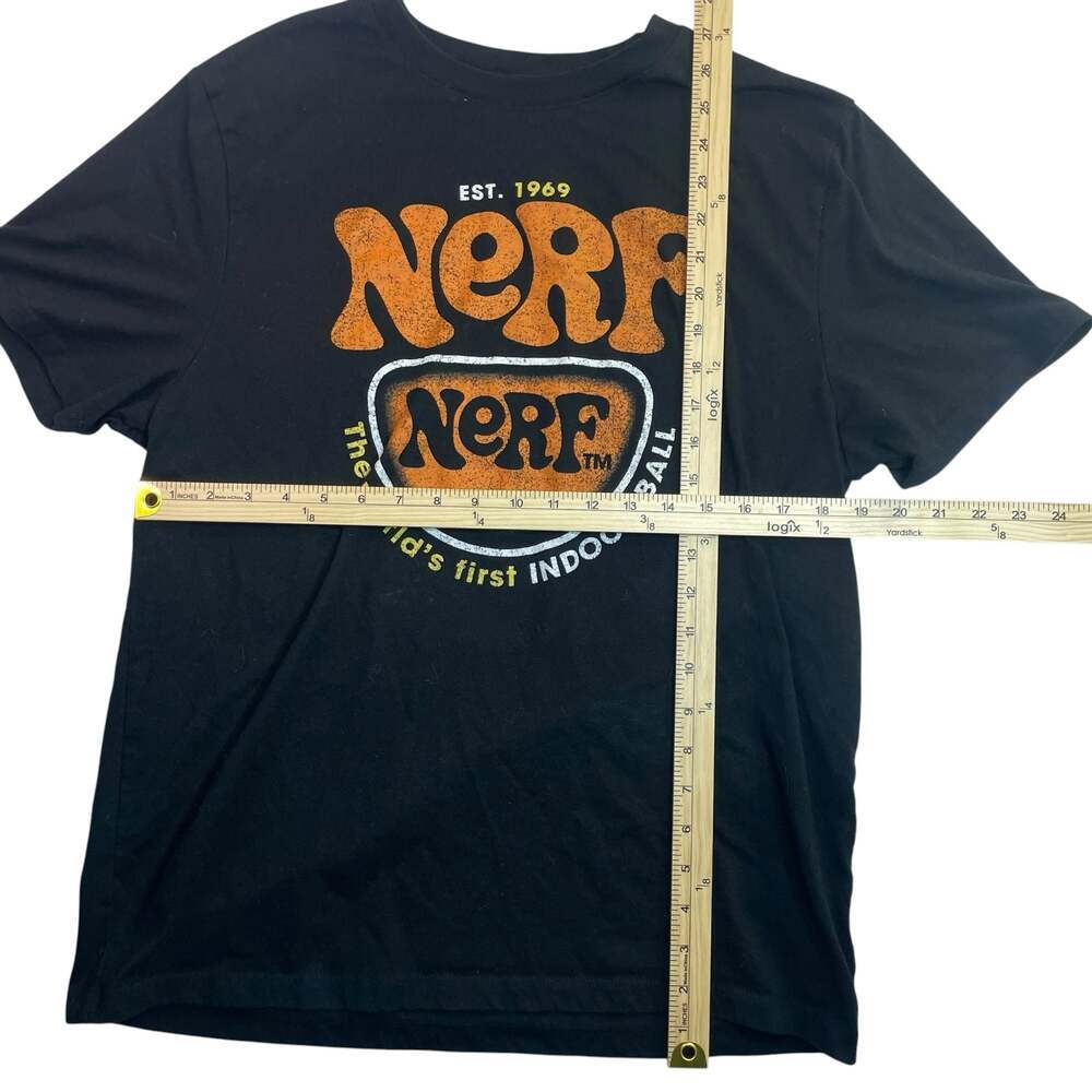 Nerf Indoor Ball Graphic T-Shirt Black Size Large - Picture 2 of 4